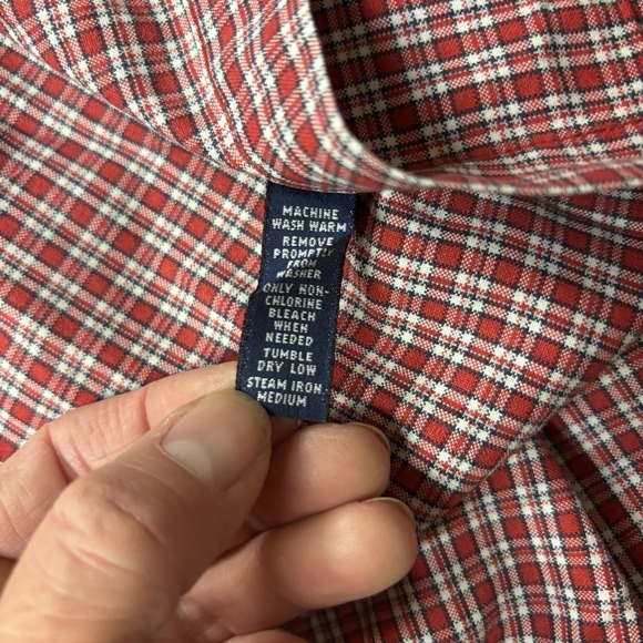 Ralph Lauren Sport Mens XL Button‎ Down Shirt Long Sleeve Red Plaid - Picture 5 of 8